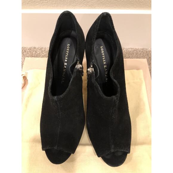 Loeffler Randall Womenz Deena Wedges Black Suede Size 6.5 Retail At $298 - Picture 2 of 7